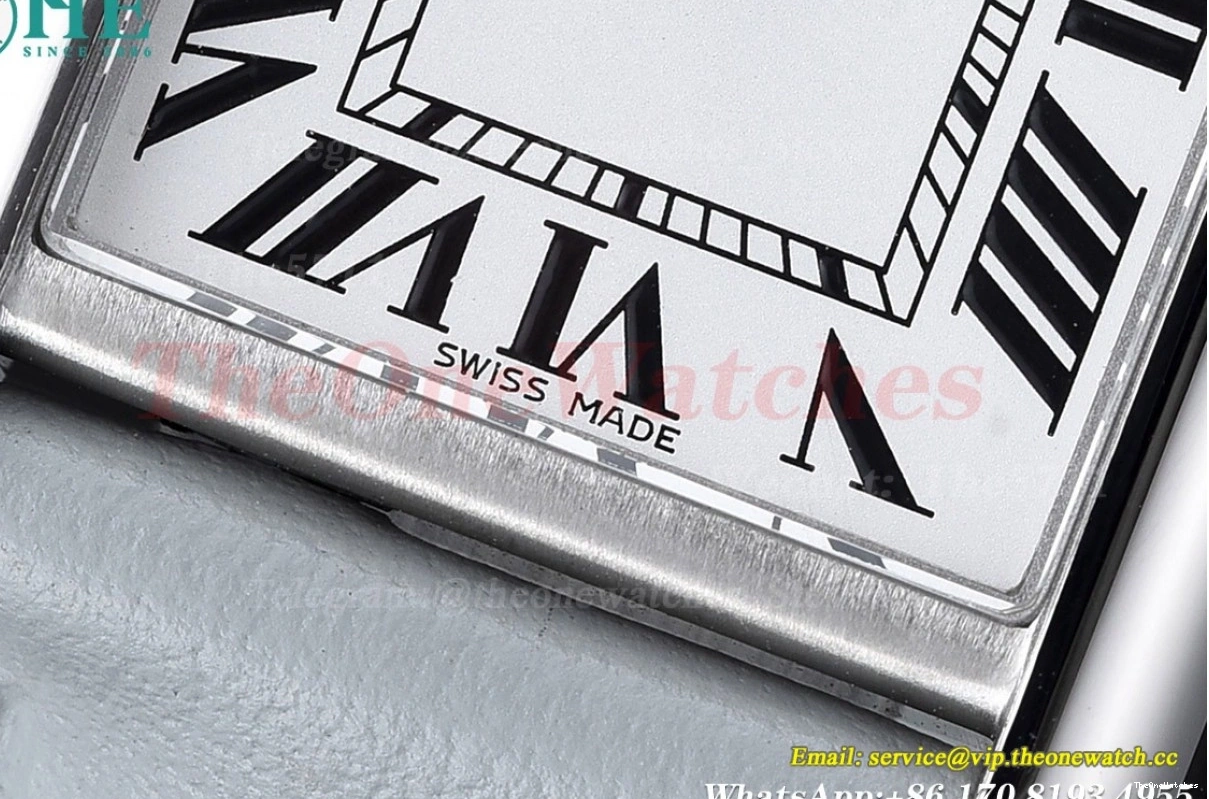 Small Leather Quartz Must On SS Grey Strap White K11F Tank LE dial 0206